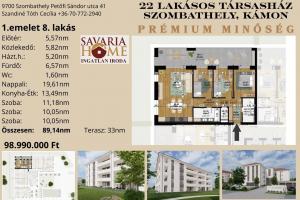 Prémium lakásprojekt - 1. emelet 8. lakás