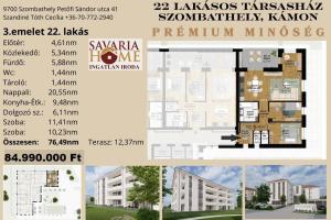 Prémium lakásprojekt - 3. emelet 22. lakás