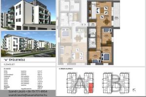 2. emeleti, 3 szoba + nappalis, újépítésű lakás foglalható, Szombathely, Joskar-Ola