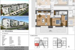 Tetőterasszal, 2 szoba + nappalis, újépítésű lakás foglalható, Szombathely Joskar-Ola