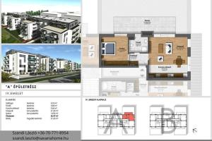 Tetőteraszos, nappali + 1 szobás, újépítésű lakás foglalható, Szombathely, Joskar-Ola