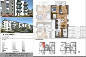 Liftes házban, 2 szoba + nappalis, újépítésű lakás foglalható, Szombathely Joskar-Ola
