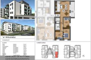 Liftes házban, 3 szoba + nappalis, újépítésű lakás foglalható, Szombathely Joskar-Ola
